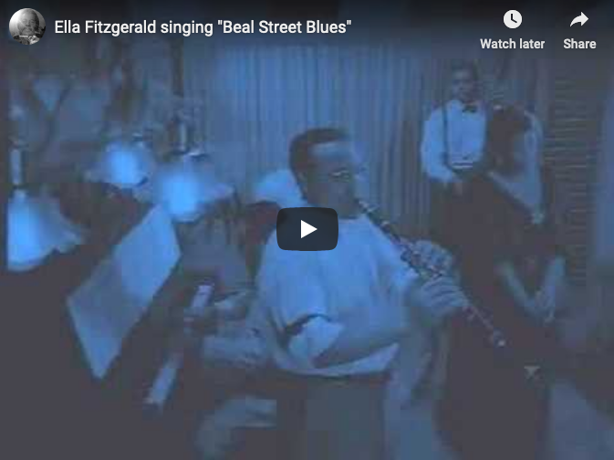 Ella Fitgerald singing Beale Street Blues