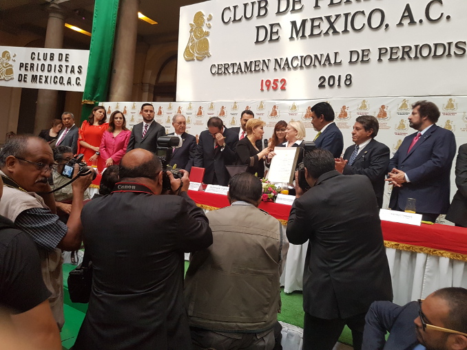 Catherine’s Acceptance Speech: International Award for Journalism Club De Periodistas de Mexico