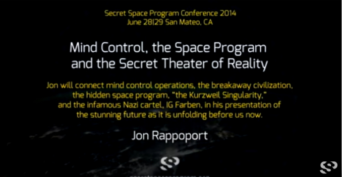 Let’s Go to the Movies:  October 31, 2019 – Jon Rappoport outstanding speech at the Secret Space Program in 2014