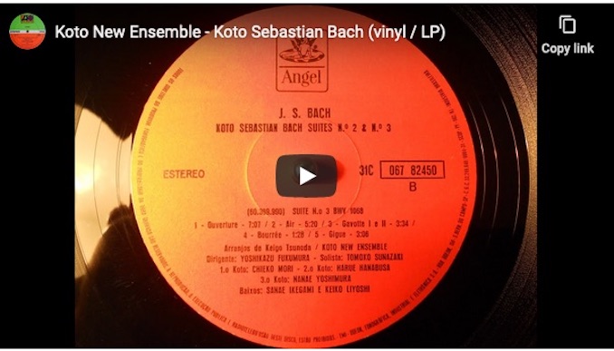 Koto New Ensemble – Koto Sebastian Bach (vinyl / LP)