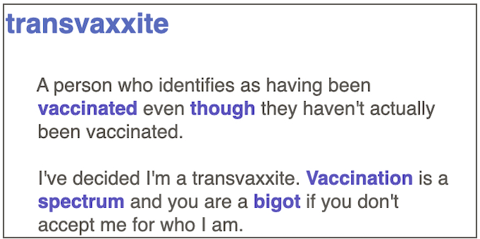 Quote du Jour  – Transvaxxite