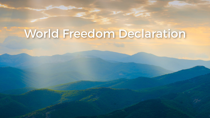 World Declaration for Freedom (Opposing IHR) is LIVE (UPDATE)